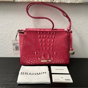 Brahmin Hillary MEDIUM PINK MELBOURNE W/Leather Eye Medallion NWT